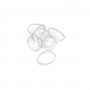 Silicone transparent hairbands, 50 pcs in pack