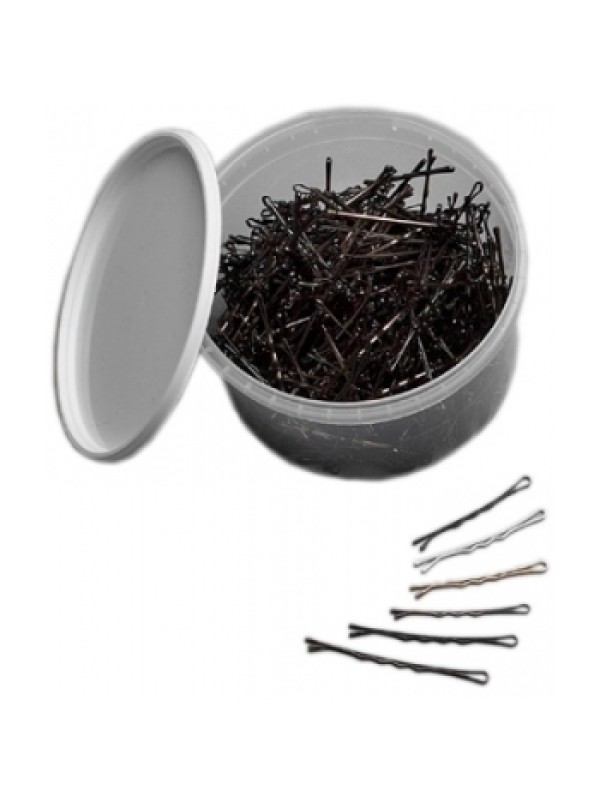 Professional hairgrips, 51 mm, 330 pcs, SILVER
